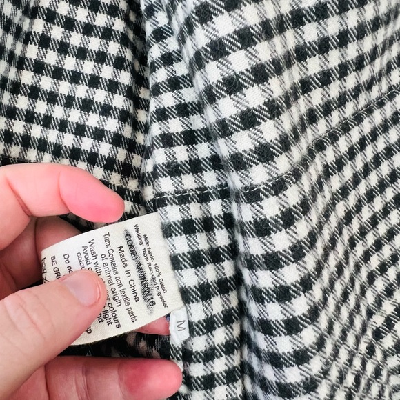 Toast Black Check Lined Cotton Cropped Padded Flared Sleeve Jacket UK M - Picture 7 of 11